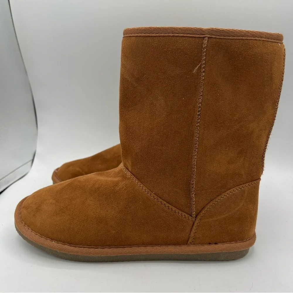 Harper Canyon Girls Everly Faux Fur Lined Boots Tan‎ Chestnut Brown Sz 5 NWOT